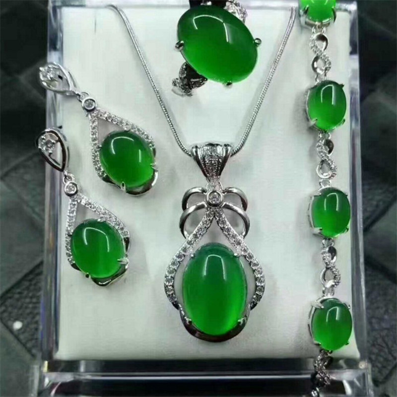 Ethnic Fashion Design - Brazilian Agate Chalcedony Four-Piece Set, New-Style