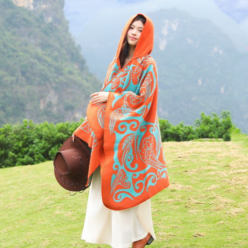 New Women's Hooded Shawl Warm  - Go Ethnic Fashion ulasan dan harga
