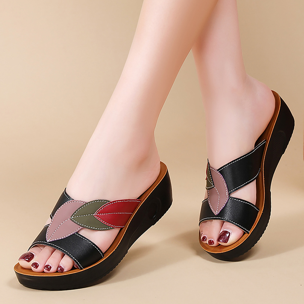 Women's Thick-Soled Wedge Snea - Ethnic Modern Fashion ulasan dan harga